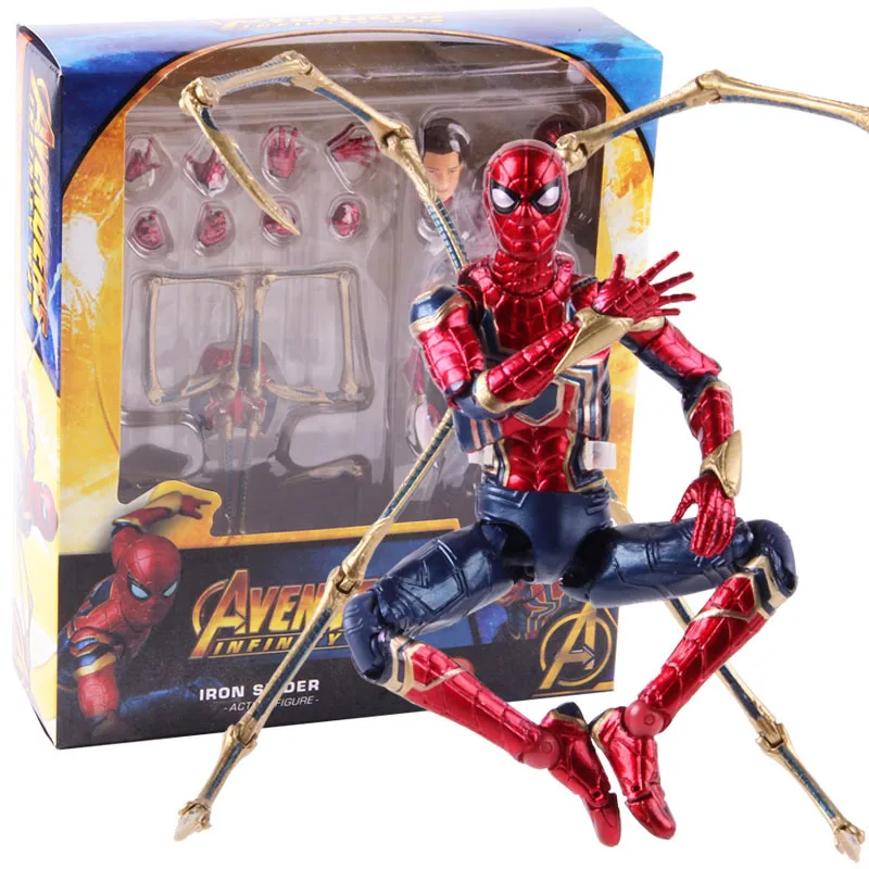 Marvel Железный Паук Мстители Бесконечность войны ПВХ Spider-man фигурка Коллекционная модель игрушки