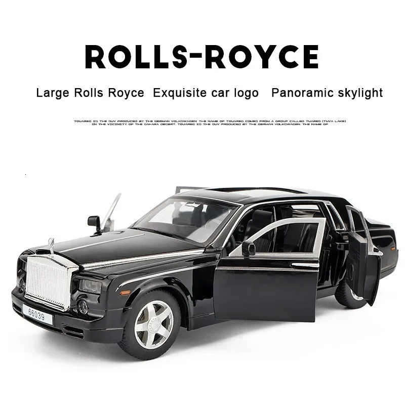 1/36 Rolls Royce Phantom литая под давлением модель автомобиля игрушка металлический автомобиль Игрушечная модель автомобиля черная удлиненная коллекция лимузина 6 дверей