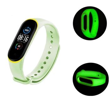 

Bakeey Two-color Luminous Smart Watch Band Replacement Strap For Xiaomi Mi Band 5 For Men Women Wristband Smart Accessories