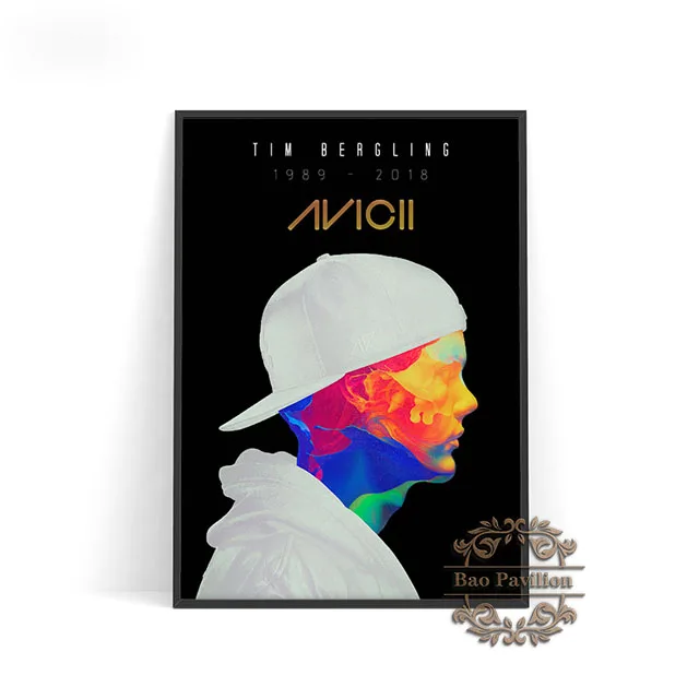 Avicii 抽象スターポートレートポスター電子音楽ディスク