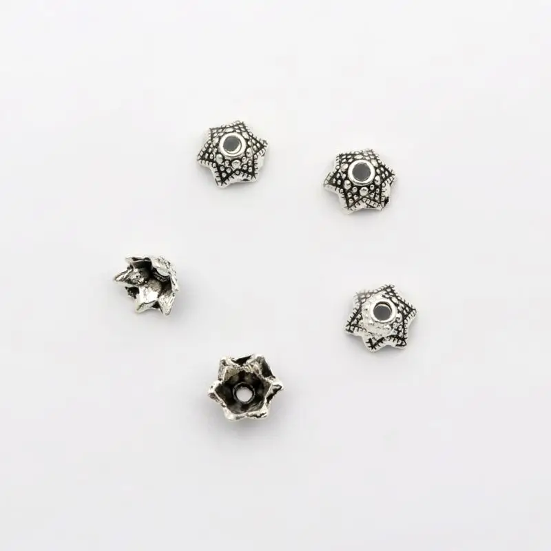 100 Stücke 7,5X4mm Schüssel Blume Lose Sparer Ende Perlenkappen für Schmuck Finden Diy Beadworks Zubehör Komponente Großhandel – Detail 3