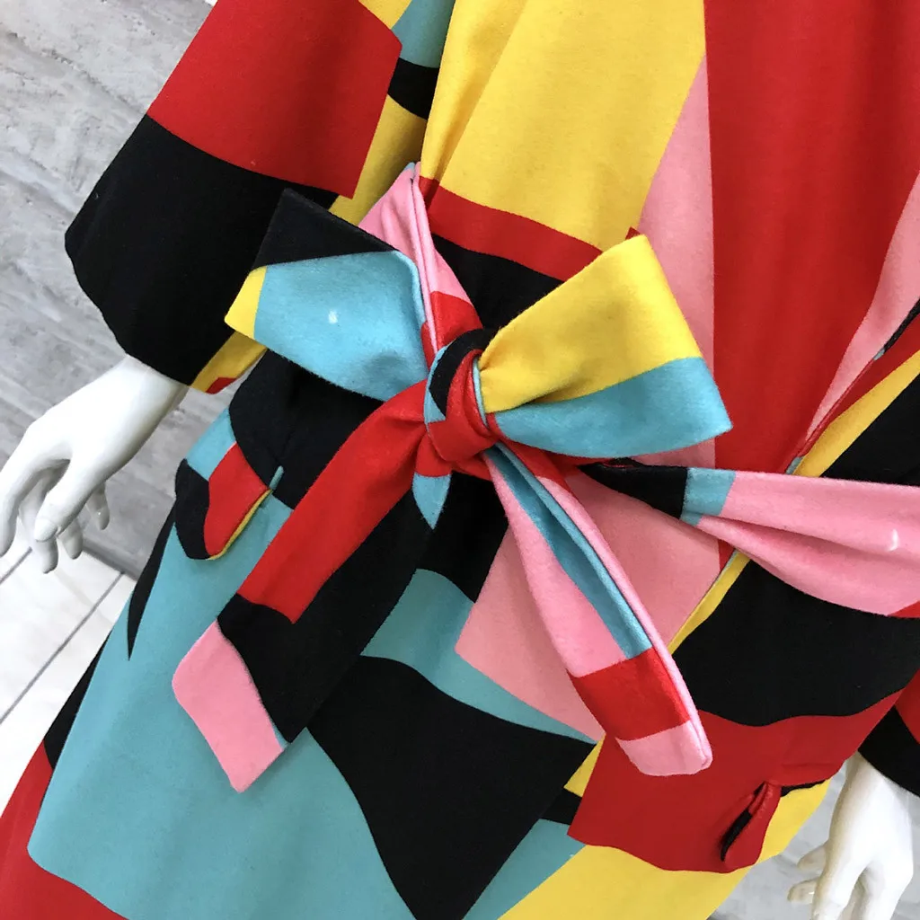 Womail открытый передний Кардиган Костюм Уличная многоцветная Женская куртка-кардиган с отложным воротником зимняя куртка с длинным рукавом ST06