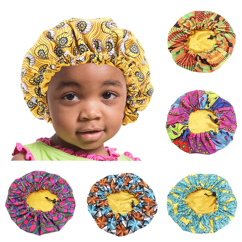 mens skully beanie Kids African Pattern Print Fabric Ankara Bonnets Women Extra Large Satin Lined Bonnets Night Sleep Hat Ladies Turban Chemo Cap skullies beanie