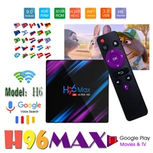H96 Max Rk3318 Chip 9.0 4K Dual Wifi 5G Tv Box 2G+16G 4G+32G 4G+64G Tv Box Receiver Tv-Box Smart-Set Play Store Video Youtube