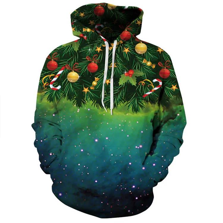 Autumn and Winter Merry Christmas Hoodies& Sweatshirts Decoration Men Women Christmas Family Casual Polyester Hoodies - Цвет: Size 28