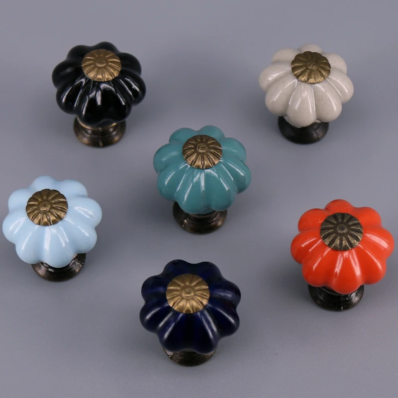 1x разноцветный Керамический кухонный шкаф для детской комнаты|door knobs black|knob