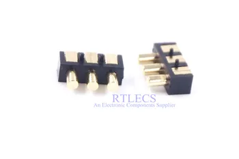 

10 pcs Female Target Pins connector to Mate Spring Pogo Pin 3 Pins Pitch 2.5 mm PCB Single Row 5.5 mm Height SMT Right Angle