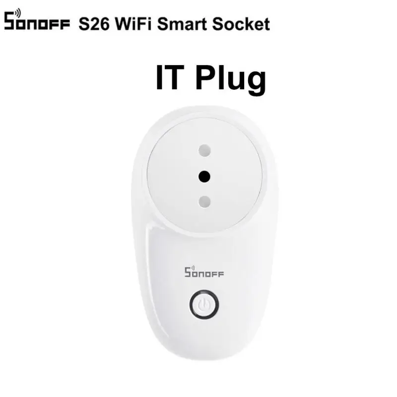 Умный выключатель Sonoff S26 BR/IL/IT/CH/EU Wi Fi дистанционное управление на телефоне