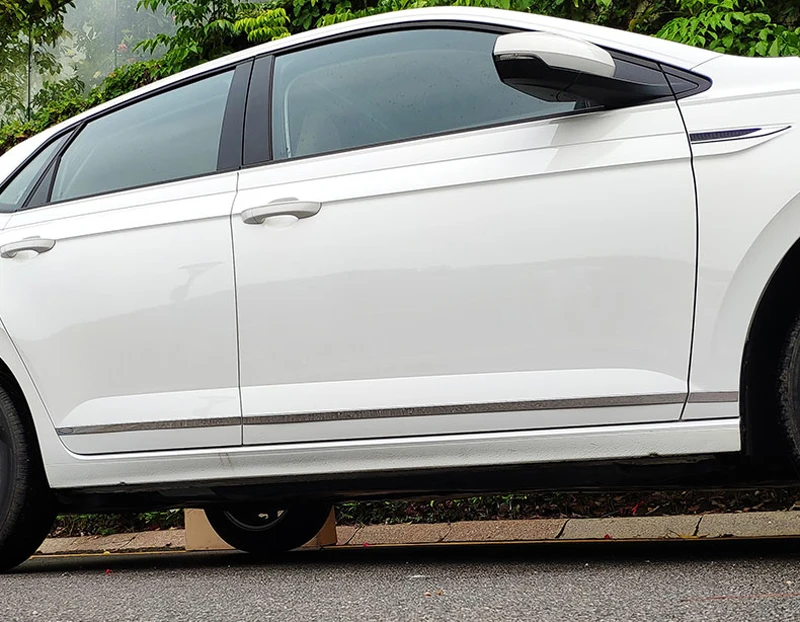 Для Volkswagen Polo Mk6- нержавеющая сталь хром внешняя отделка корпус автомобильной двери молдинг стример крышка планки 4 шт