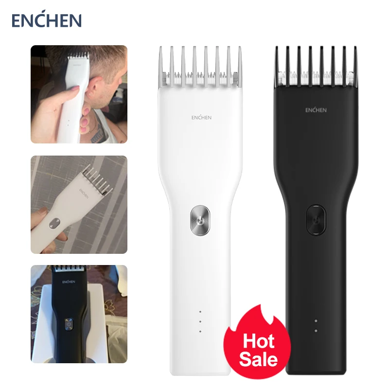 Машинка для стрижки волос ENCHEN Мужская электрическая Беспроводная взрослых и