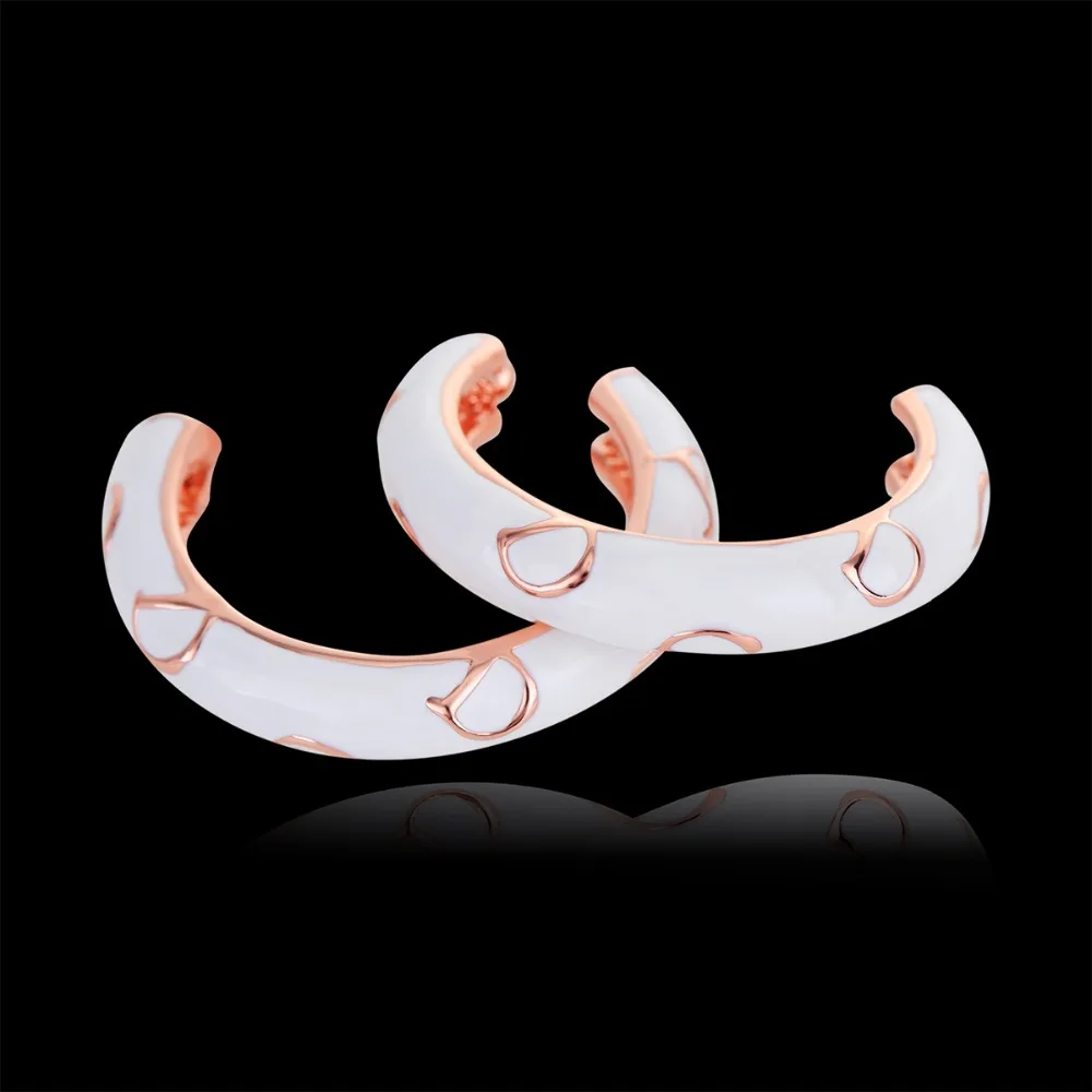 Серьги-кольца Viennois, белые серьги для женщин, модные ювелирные изделия
