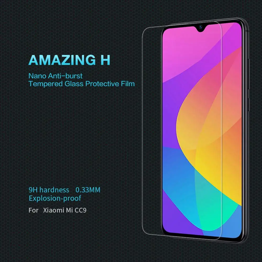 Защитное стекло для экрана Xiaomi Mi 9 Lite оригинальное закаленное NILLKIN Защитная