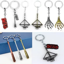 A Lucille Negan Mortos-vivos Chaveiro Mini Bola De Baseball Bat Chaveiro Arco Crossbow Arrow Zumbi Detentor da Chave Do Anel Chave Corrente de Metal