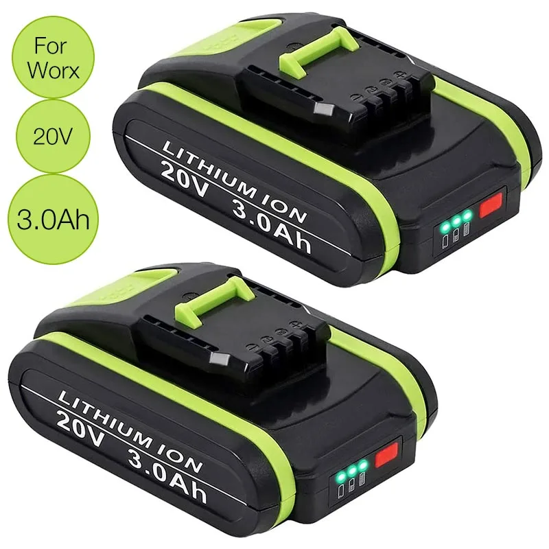 Литий-ионная батарея 3 0 Ач 20 в для Worx WA3551 WA3551.1 WA3553 WA3553.2 WA3641 WG629E WG546E WU268