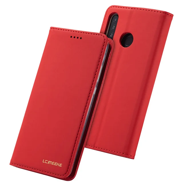 Роскошный флип-чехол-бумажник для huawei P30 Pro Lite, мягкий силиконовый чехол с магнитной кожей, чехол для телефона с подставкой для карт Hawei P30Pro P30lite - Цвет: Red