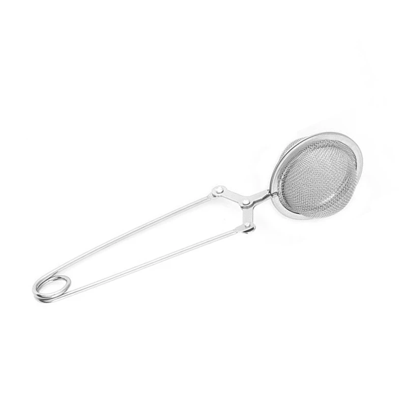 Bola de té con mango de cable de acero inoxidable, filtro de té a granel, mango de goteo, condimentos, Infusor de olla caliente, 1 ud.