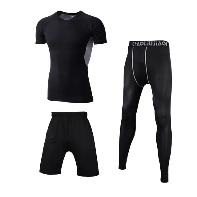 Men Sportswear Compression Sport Suits Quick Dry Running Sets Clothes Sports Joggers Training Gym Fitness Tracksuits Running Set Men sportswear 3-2