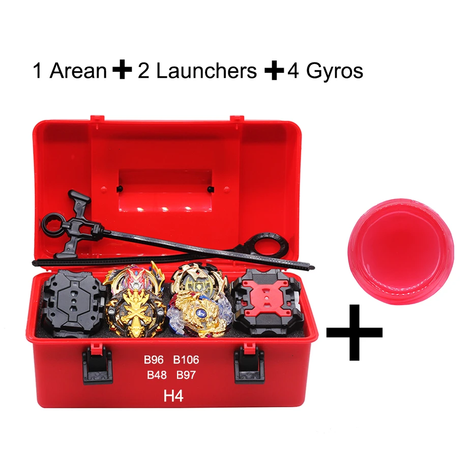 Золотой набор тупи B149 B150 металлический Avec Lanceur Arean Bey Bay Burst Grip Launcher Детские лопасти - Цвет: H4