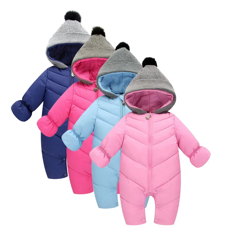 

LOOZYKIT Winter Kids Warm Jumpsuit Children Zipper Infant Overall Newborn Baby Boys Girls Romper Climbing Suit Clothing Jacket