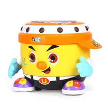 Детская музыкальная игрушка барабан электронный образовательный инструмент набор с светильник подарок для ребенка