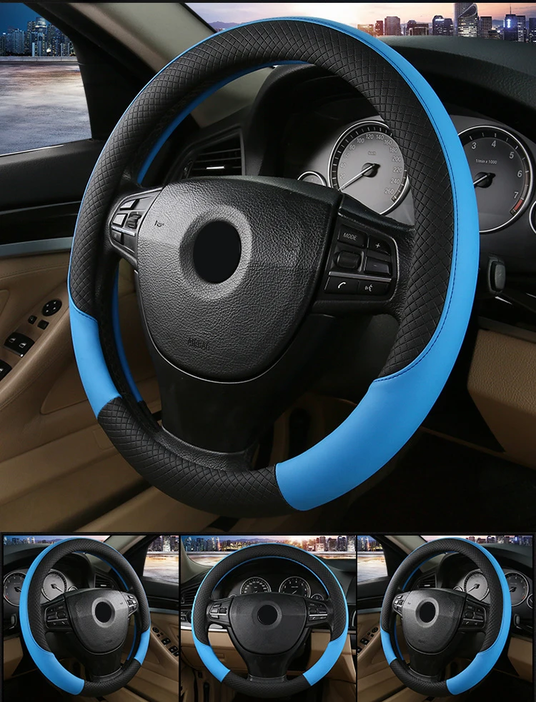 3D противоскользящие аксессуары для интерьера, чехол на руль для Mazda Demio Mazda 2 Axela Mazda 3 CX-3 CX-5 hyundai i10 i20 Ioniq i30