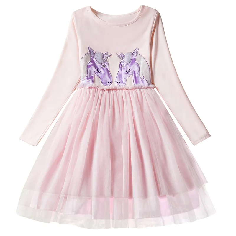 Осеннее платье для девочек Повседневная стильная одежда для маленьких девочек Детские платья для девочек, хлопковое ТРАПЕЦИЕВИДНОЕ платье принцессы на день рождения повседневная одежда для детей возрастом от 3 до 8 лет - Цвет: 8