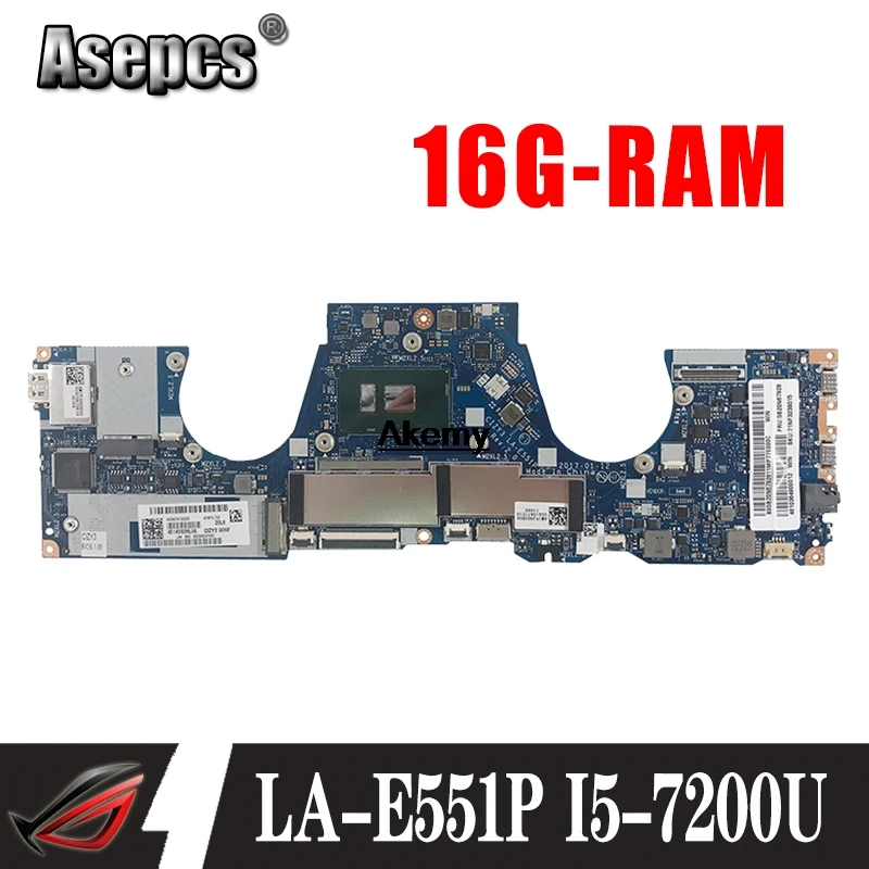 CIZY3 LA E551P материнская плата для ноутбука Lenovo YOGA 720 13IBK тест оригинальная 16G RAM I5