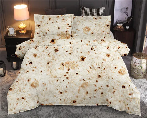 2 Burritos Tortilla напечатанные постельные принадлежности наборы пододеяльников королева король пододеяльник постельное белье - Цвет: 2