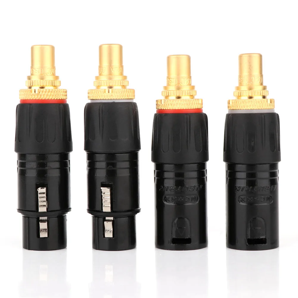 Адаптер NEUTRIK XLR с разъемом Папа RCA 2 шт. позолоченный штекер Переходник мама
