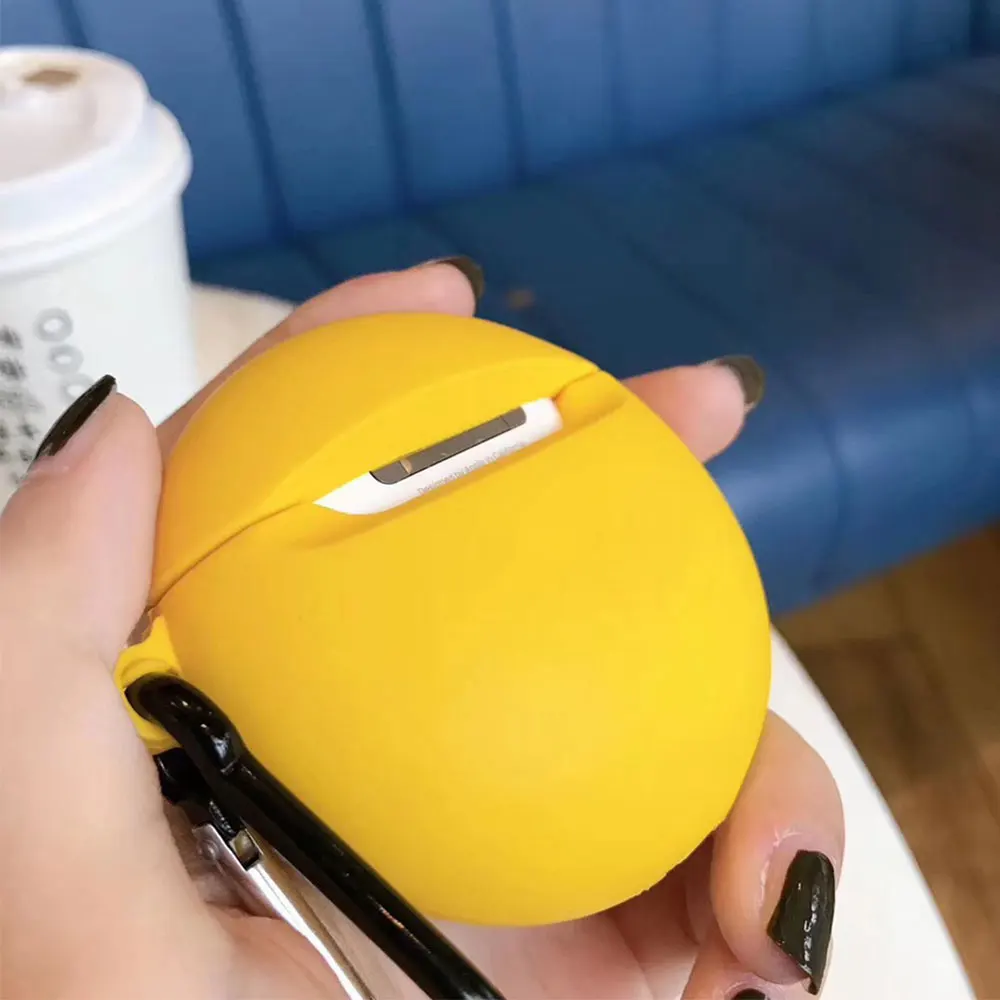 Симпатичные смайлики лицо Bluetooth беспроводные наушники чехол для AirPods 2 чехол силиконовый медведь мультфильм крышка аксессуары для Apple Air Pods