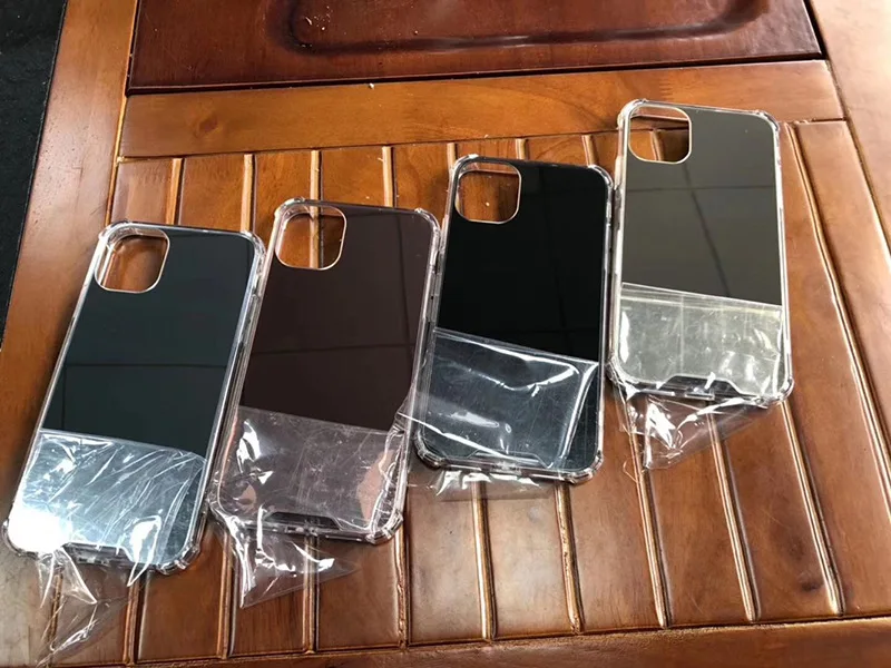 200 шт роскошный зеркальный чехол для iphone 11 Pro Max XR XS Max 6 6s 7 8 Plus противоударный плотный Мягкий ТПУ силиконовый чехол