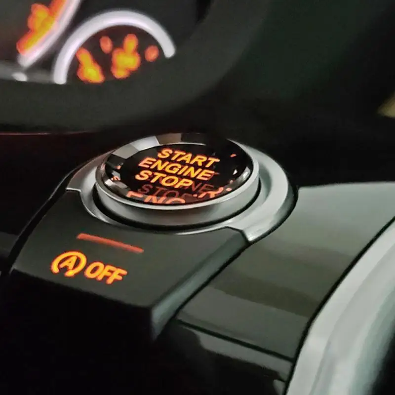 Areyourshop Engine Start Stop Switch Button Cover OFF For B-M-W F Chassis F30 F10 Crystal