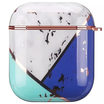 

Fashion gold luxury Headphone Set Anti-fall Belt Hook Case protect Case with Hanging Buckle Earphone Headset Box for Apple Airp