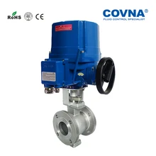 1,5 ''взрывозащищенный Электрический ANSI фланец V порт шаровой клапан регулируемого типа из нержавеющей стали 304ANSI фланец 150 фунтов