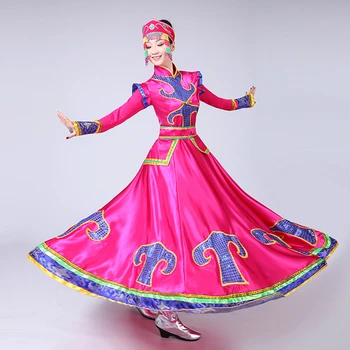 

Songyuexia Women dance costume Xinjiang National Performance costume Uygur stage clothes costumes dress female nation dancewear