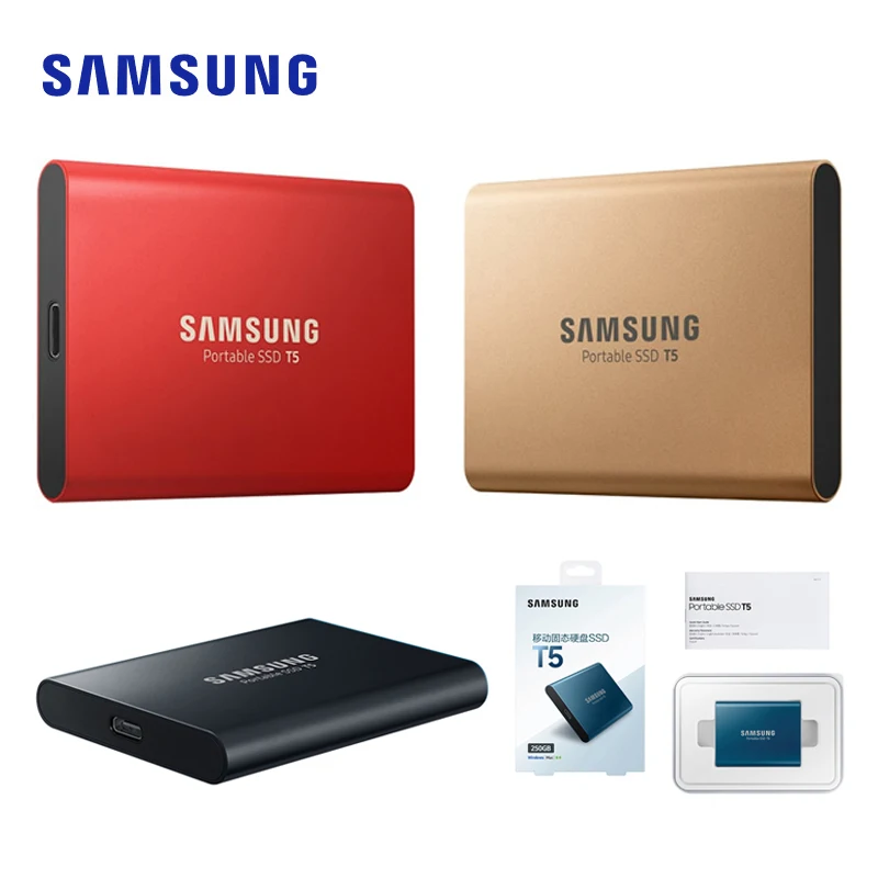 Внешний портативный SSD SAMSUNG T5 USB3.1 250 ГБ 500 Гб 1 ТБ жесткий диск внешний