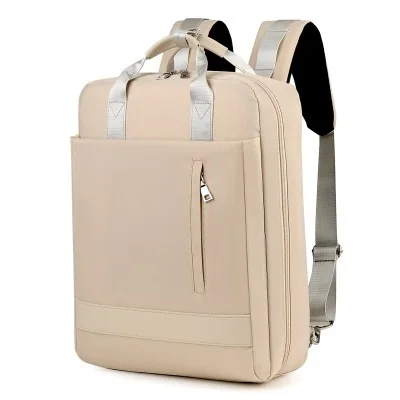 Женский рюкзак для ноутбука в стиле Оксфорд для мужчин с usb-зарядкой, водонепроницаемая школьная сумка для девочек-подростков, студенческих девушек, 15,6 дюймов, компьютерные сумки - Цвет: Khaki