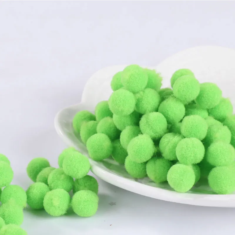 fruit green 100 шт 8 мм Мини пушистые мягкие помпоны шар ручной работы детские игрушки свадебный Декор DIY товары для шитья и рукоделия - Цвет: fruit green