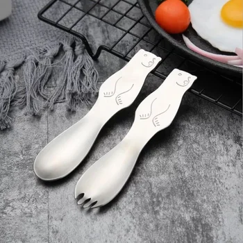 

Children Spoon Fork Set Baby Feeding Spoon Stainless Steel Kids Eating Utensils Toddler Baby Flatware Accessories