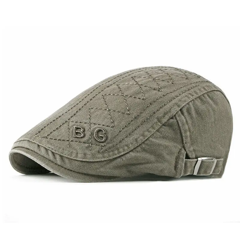 New Men's Hat Berets Cap Golf Driving Sun Flat Cap Fashion Cotton Berets Caps for Men Casual Peaked Hat Visors Casquette Hats