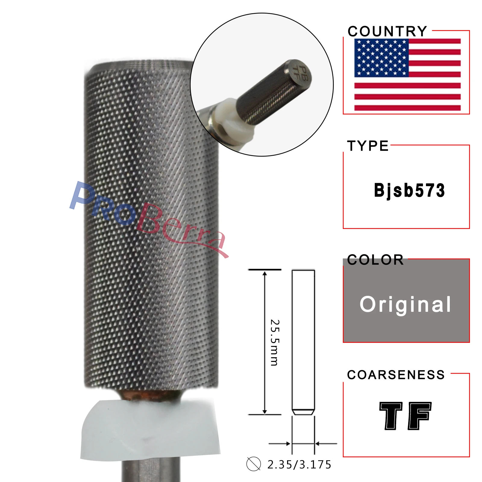 RolinStar Fine Tooth Carbide Ceramic Natural Conical Nail Drill For Manicure Machine Accessories Art Tools Electric Bit