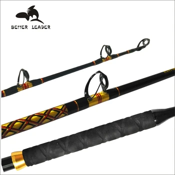 

Nylon Butt Trolling Fishing Rod 5+1 HR Guide Strong Big Game Rod 15-30lbs 20-40lbs Hard Ocean Boat Fishing Pole