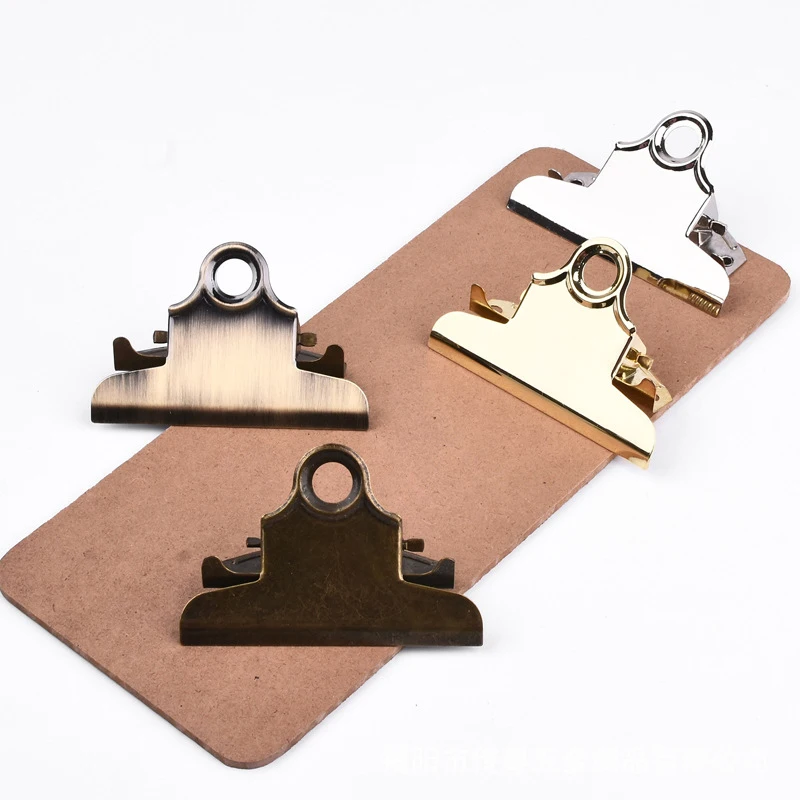 Clip de boceto creativo de Color dorado/plateado para almohadilla de dibujo, almohadilla de escritura A4 A5, Clips de portapapeles, papelería personalizada para escuela y oficina