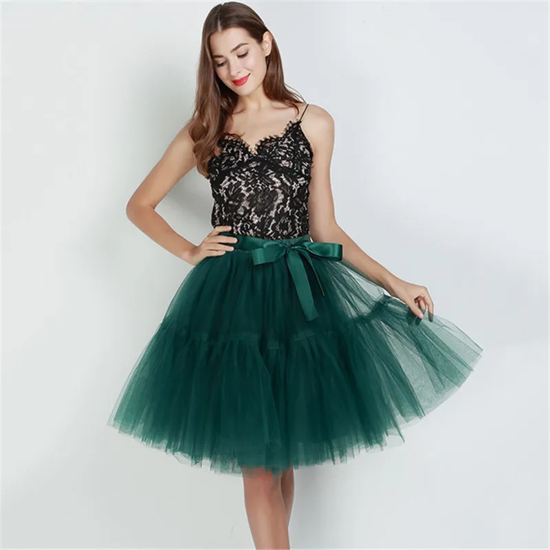 

Free Shipping 5 Layer 2019 Tutu Tulle Skirts Midi Skirt Women Fashion Party Design Saias Femininas Formal Faldas Cortas