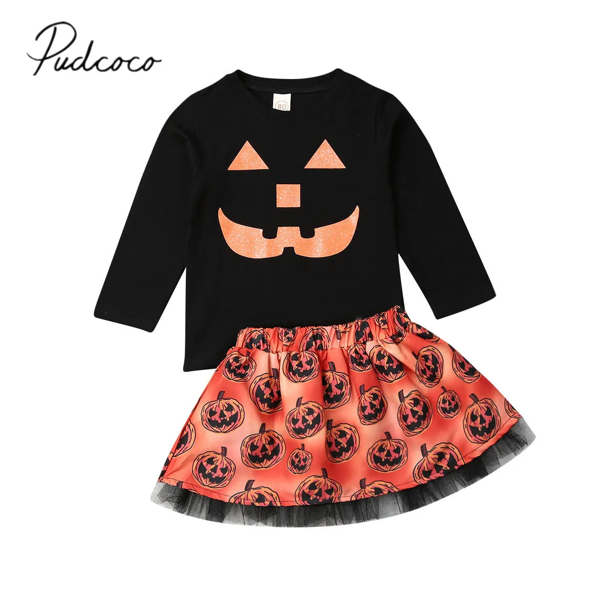 Коллекция 2019 года весенне-осенняя одежда для малышей Одежда девочек на Хэллоуин