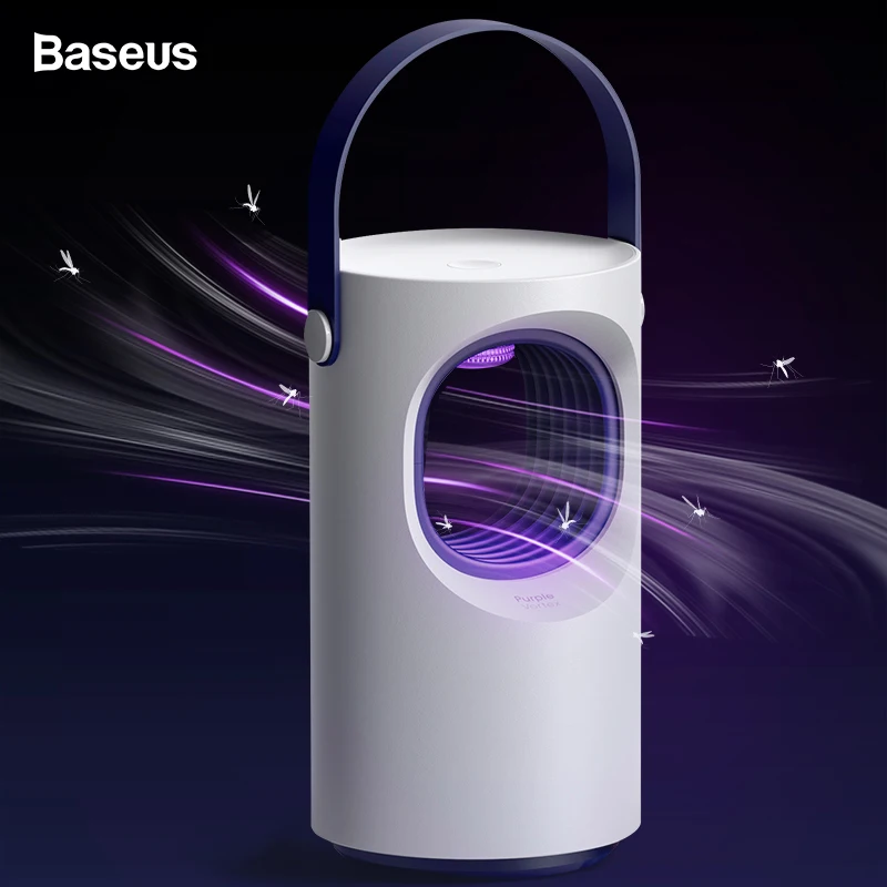 Baseus USB светильник, лампа от комаров, ловушка светодиодный, электрическая ловушка, лампа для улицы, УФ-светильник, лампа для уничтожения, против комаров, для дома, насекомых