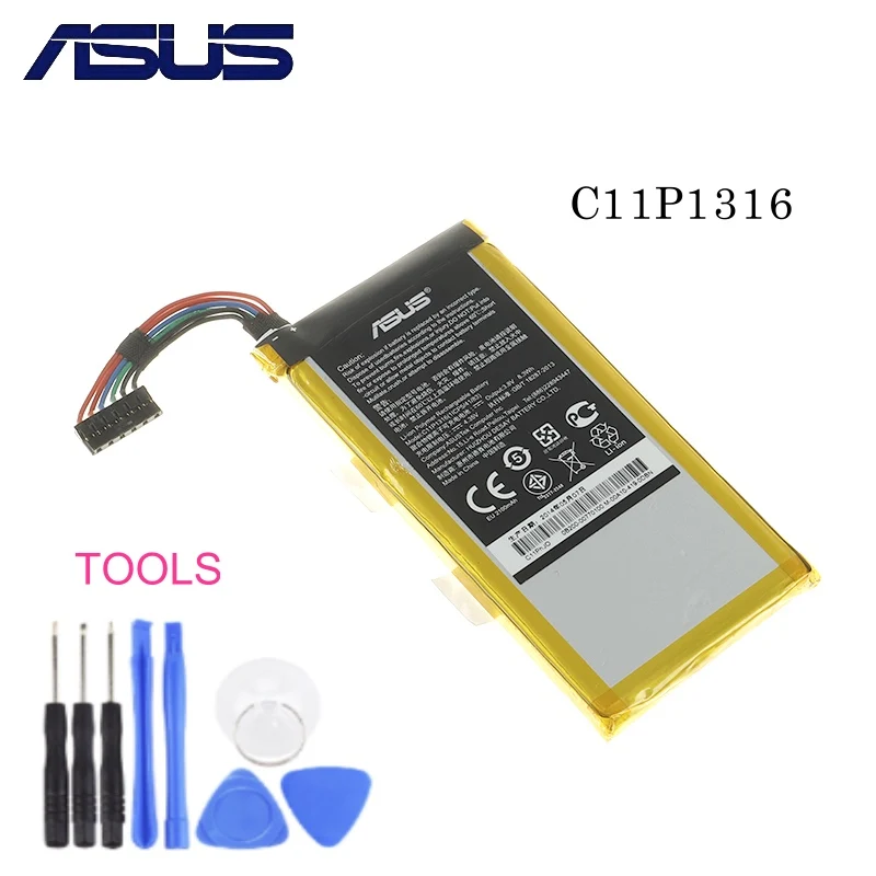 Аккумулятор C11P1316 для Asus мини-планшетофон 4,3 C11P1316 Высокая емкость батареи мобильного телефона с хорошим качеством 2100mAh