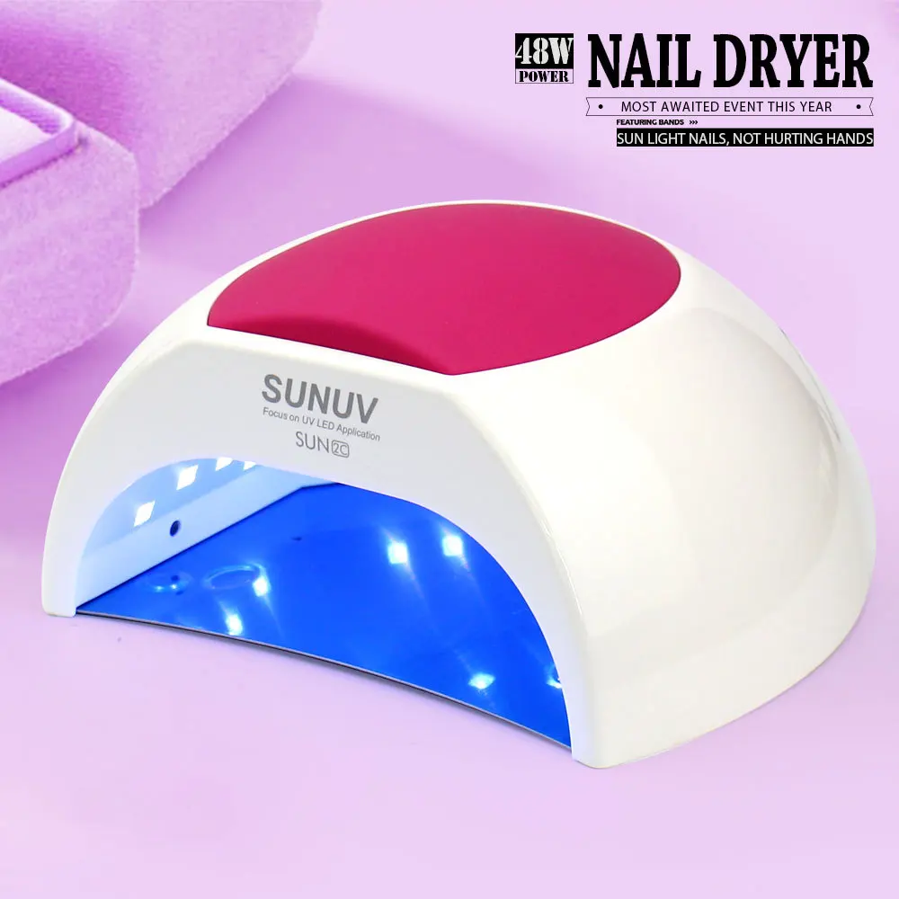 

Sun2c Smart Manicures Light Treatment Device 48w Painless Mode 33 Lamp Beads 3-Color-Silicone Cap 4 Timing