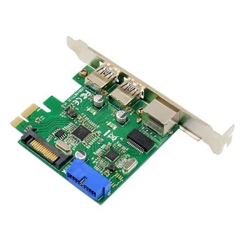 

PCI-E SuperSpeed USB 3.0 + Gigabit RJ45 LAN Network Control Card Dual Chip Control