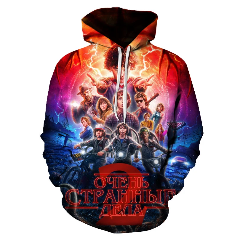 hot sale men hoodies Stranger Things Sweatshirts TV series Stranger Things 3D Printing sweatshirt men women street pullover